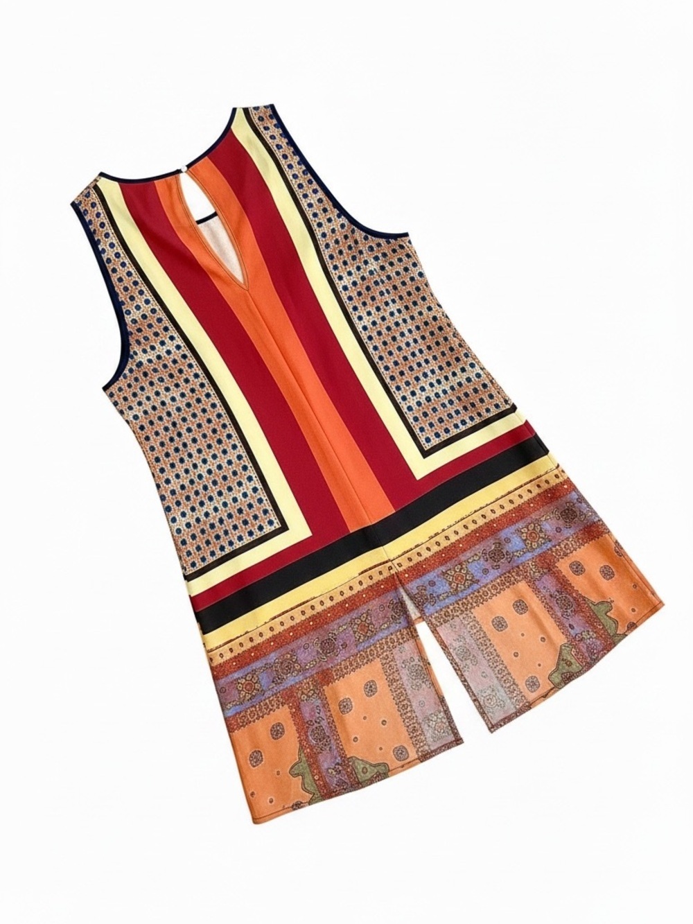 Clover Canyon Colorful Print Boho Tunic Top M - Picture 2 of 5